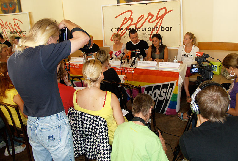 Regenbogenparade 2008: Pressekonferenz